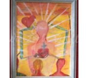 Schilderij 'Jezus het levende Woord'